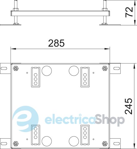 Супорт HE60 для регулювання висоти установки люка UDHOME9, 10-60мм цинк. cталь OBO Bettermann 7427444