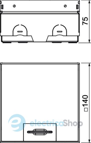 Люк розетковий UDHOME ONE Hammer blow, 1х Modul45, (h=75-105мм), IK10, IP40 латунь OBO Bettermann 7368226