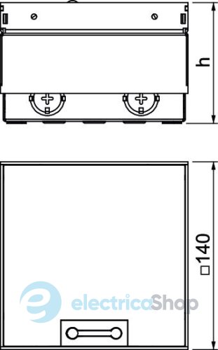 Люк розетковий UDHOME2 BN, 2 пости 45x45 (2x RJ45 опційно), (h=110-135мм), IK10, IP40 нерж.сталь OBO Bettermann 7368352