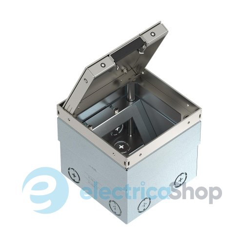 Люк розетковий UDHOME2, 2 пости 45x45 (2x RJ45 опційно), (h=110-135мм), IK10, IP40 нерж.сталь OBO Bettermann 7368342