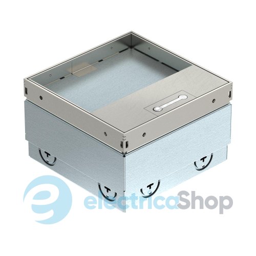 Люк розетковий UDHOME2 BN, 2 пости 45x45 (2x RJ45 опційно), для покриття 15мм, (h=110-135мм), IK10, IP40 нерж.сталь OBO Bettermann 7368353