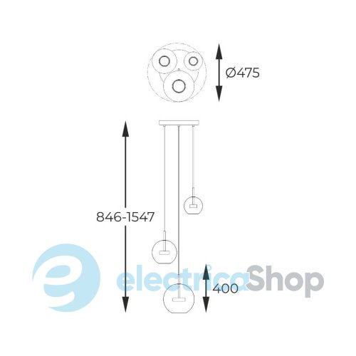Люстра Zuma Line ENCELADUS P0428-03L-L4AC