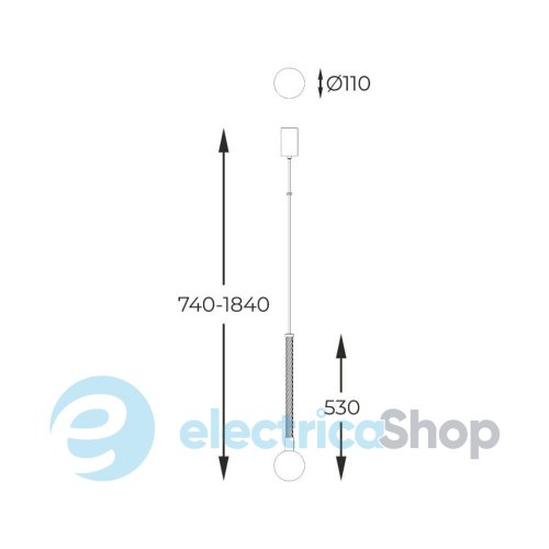 Люстра Zuma Line MIDA P0583-01A-2GHF