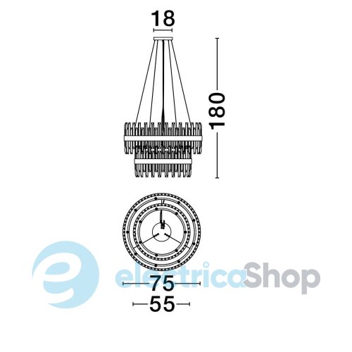 Підвісний світильник CROWN 9695120 Nova Luce