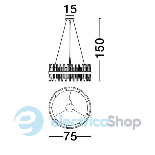 Підвісний світильник CROWN 9695118 Nova Luce