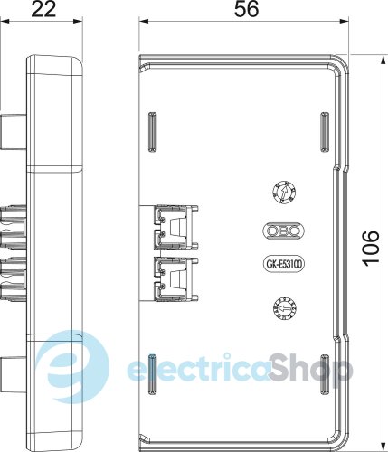 Заглушка 100x53 Rapid 45 ПК/АБС OBO 6113110 сніжно-білий