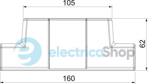Т-секция 100x53 Rapid 45 ПК/АБС OBO 6113100 снежно-белый