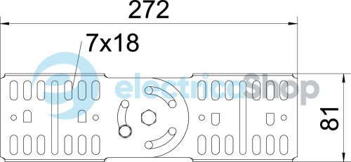 Шарнирный соединитель кабельного лотка, H85мм, FS (18-22 мкм) OBO 7082029