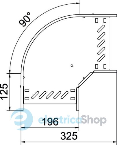 Кутова секція 90°, 60х200, FS OBO 6036564