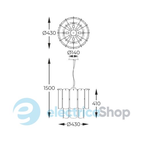 Люстра Zuma Line NIRA MD3523-8M-EGN
