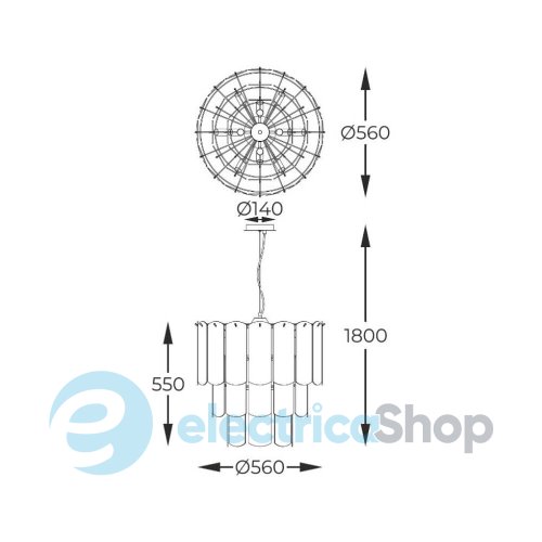 Люстра Zuma Line NIRA MD3523-14L-EGN