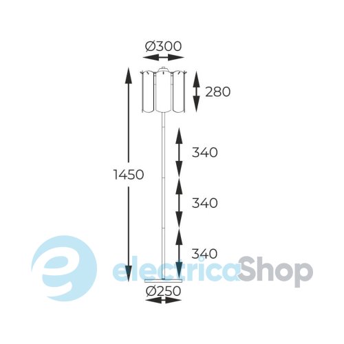 Торшер Zuma Line NIRA ML3523-3-EBCN