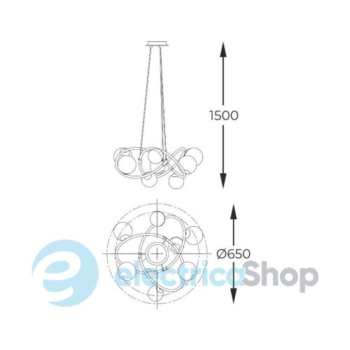 Люстра Zuma Line NISYRO MD4922-8-EBGN