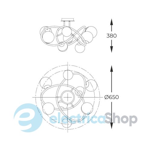 Люстра Zuma Line NISYRO MX4922-8-EBGN