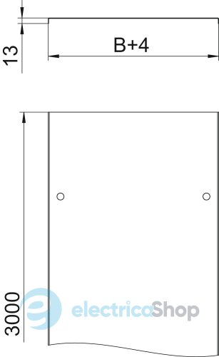 Крышка с поворотным фиксатором для лотков и кабельростров 300х3000x1, FS (18-22 мкм) OBO 6052304
