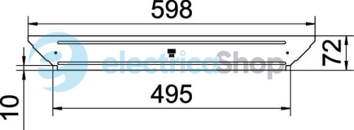 Крышка Т-образного соединения лотка 500мм, DD OBO 6042441
