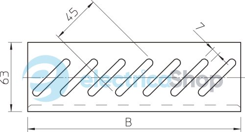 Защитная вставка на дно кабельного лотка 400мм, FS (18-22 мкм) OBO 7083408