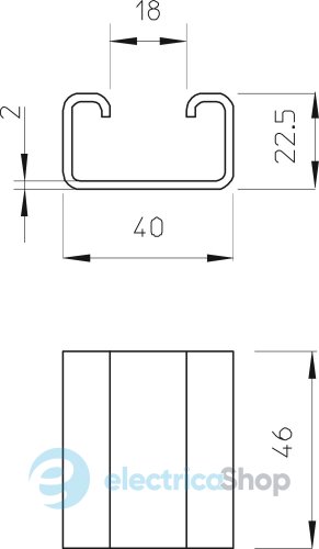 Розпорка стійки US 3, FT (40-60 мкм) OBO 6416446