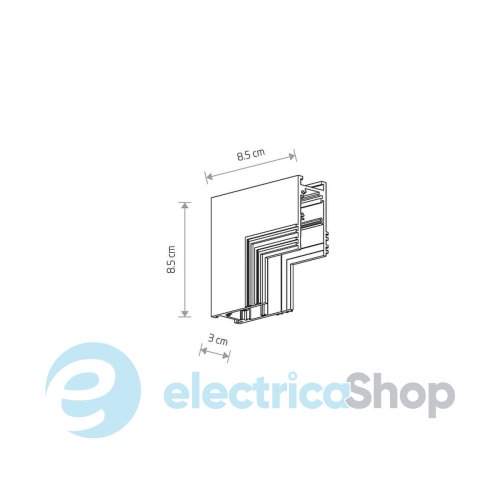 Соединитель угловой потолочно-настенный врезной Nowodvorski LVM INSIDE CORNER Recessed 10160