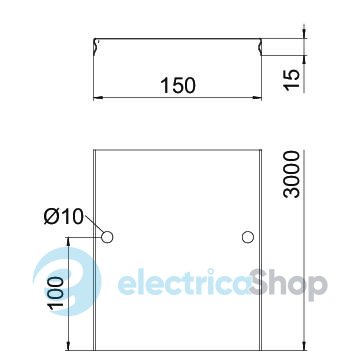 Кришка DGRR для дротяного лотка 150х3000х0,75 мм, FT (40-60 мкм) OBO 6001824