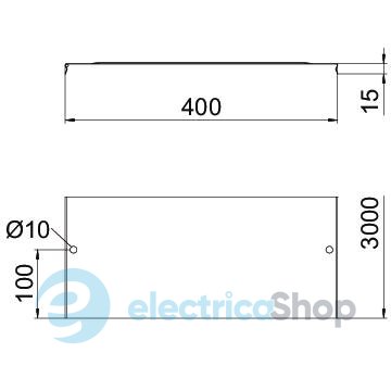 Кришка DGRR для дротяного лотка 400х3000х0,75 мм, FT (40-60 мкм) OBO 6001830