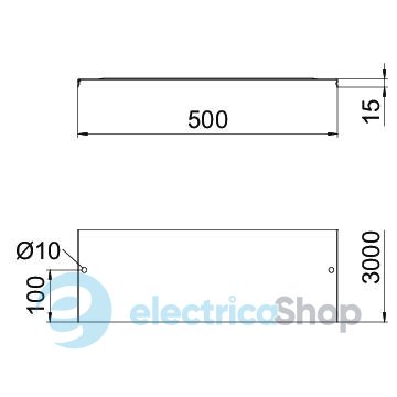 Кришка DGRR для дротяного лотка 500х3000х0,75 мм, FT (40-60 мкм) OBO 6001832