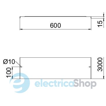 Кришка DGRR для дротяного лотка 600х3000х0,75 мм, FT (40-60 мкм) OBO 6001834