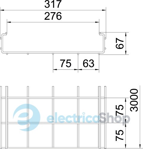 Проволочный лоток CGR 50х300х3050, A2 (нерж. сталь) OBO 6016253