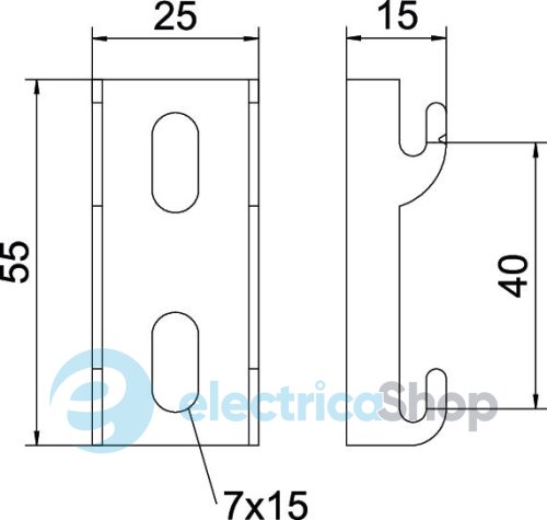 Зачіпний гак G-подібного дротяного лотка, FS (18-22 мкм) OBO 6005607