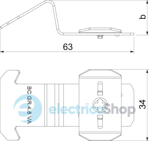 Фиксатор проволочного лотка для профиля MS41/21, A2 (нерж. сталь) OBO 6016665