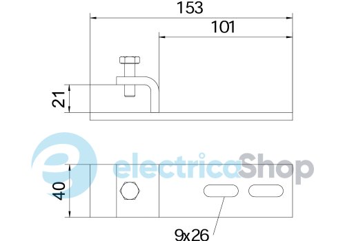Фіксатор BFK 153, A2 (нерж. сталь) OBO 6003873