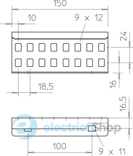 Прямой соединитель кабельростра Н60мм, A2 (нерж. сталь) OBO 6208846