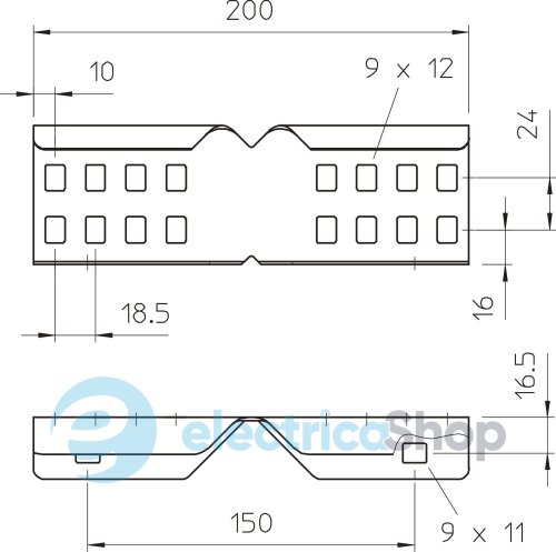 Кутовий з'єднувач кабельростру Н60мм, A4 (нерж. сталь) OBO 6208891
