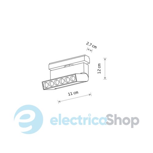 Магнитный трековый светильник Nowodvorski ULTRA THIN UT-LVM FOCUS OUT LED 6W 3000K 11312