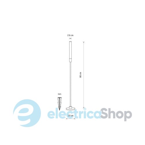 Парковый столбик вкапываемый Nowodvorski ZOLA LED S 3W 3000K 100Lm IP54 11544