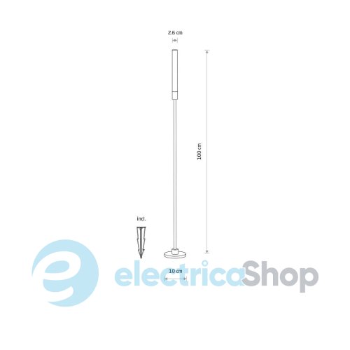 Парковый столбик вкапываемый Nowodvorski ZOLA LED M 3W 3000K 100Lm IP54 11545