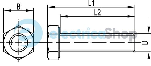 Шестигранний болт М6х8 ДКС CM020608