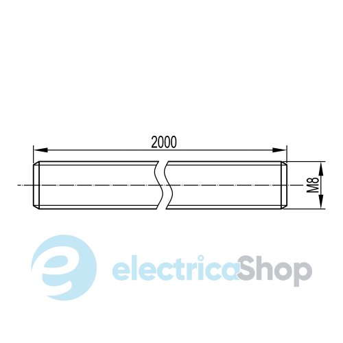 Шпилька М8х2000 ДКС CM200802