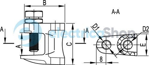 Струбцина М8 ДКС CM300800