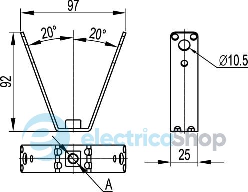 Кріплення до профнастилу V-подібне M8 ДКС CM330800