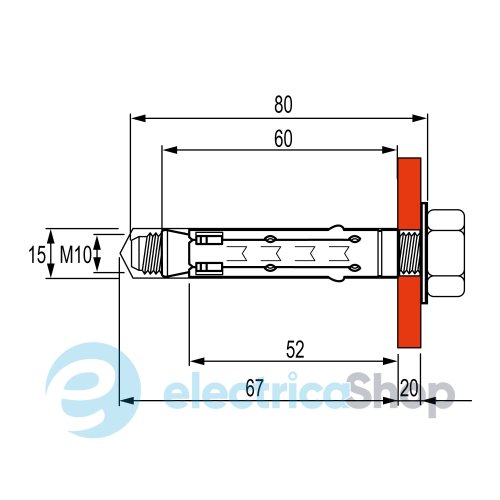 Стандартний анкер М10x60 ДКС CM421060