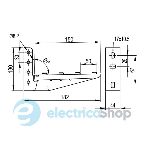 Консоль с опорой ML облегченное основание 150, ДКС FC34106 (Сендзимира)