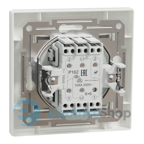 Переключатель 2-кл. Asfora Schneider Electric EPH0600121 белый