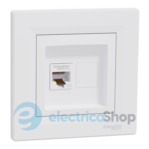 Розетка компьютерная RJ45 кат.5е UTP Asfora Schneider Electric EPH4300121 белый
