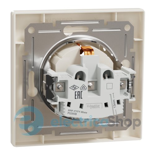 Розетка с крышкой с заземлением Asfora Schneider Electric EPH3100123 крем