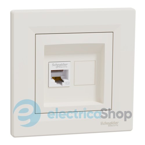 Розетка компьютерная RJ45 кат.5е UTP Asfora Schneider Electric EPH4300123 крем