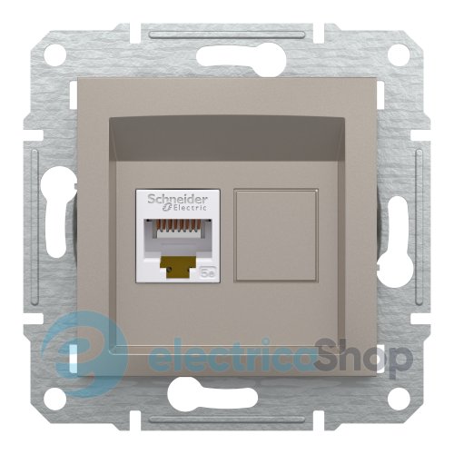 Розетка компьютерная RJ45 кат.5е UTP Asfora, (цвет бронза) EPH4300169