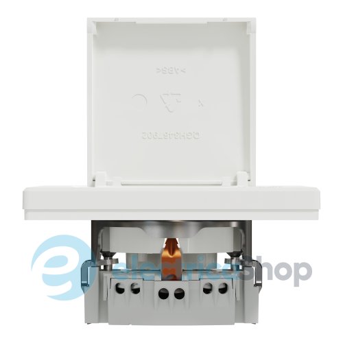 Розетка с крышкой с заземлением Asfora Schneider Electric EPH3100121 белый