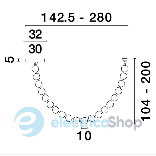 Підвісний світильник IFOS 9186812 Nova Luce
