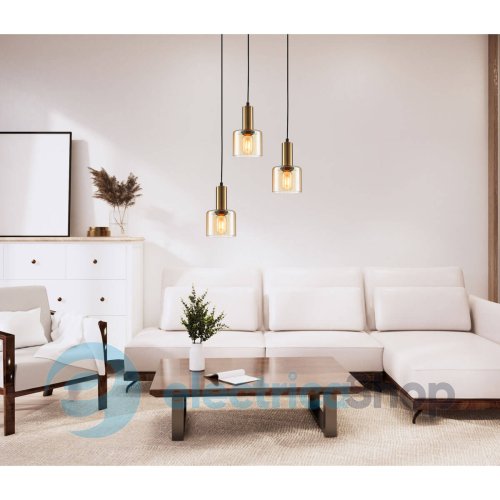 Подвесной светильник Italux Santia PND-65342-1-BRO+AMB